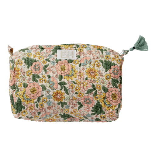 Toilet Pouch Printed With Indian Flowers Indi Amaia Rose BH25