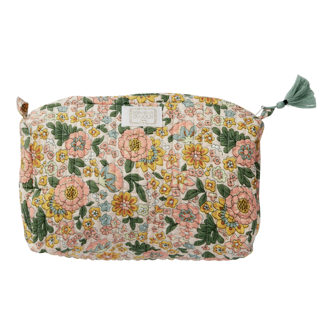 Toilet Pouch Printed With Indian Flowers Indi Amaia Rose BH25