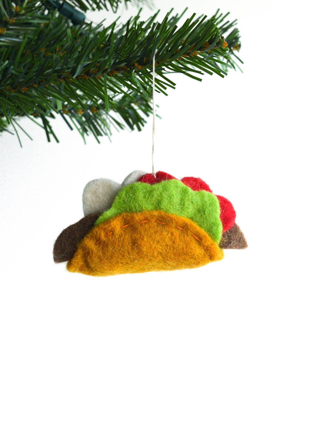 Handmade Taco Felt Ornament NV24