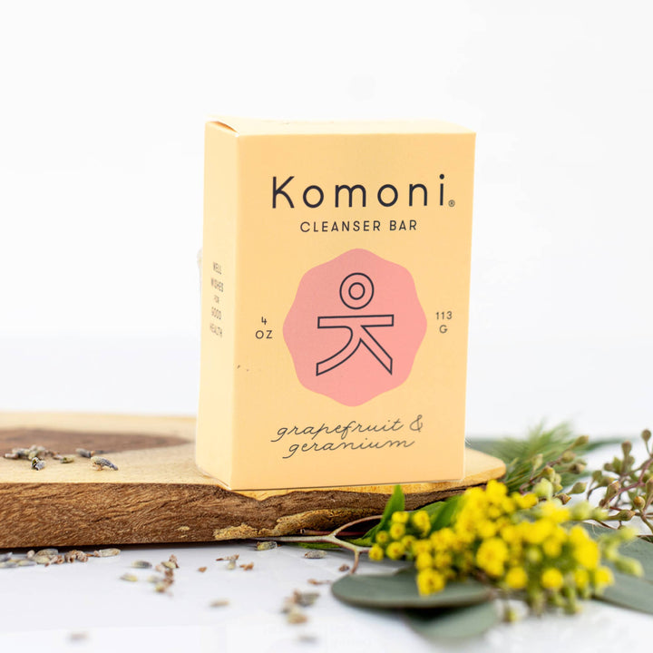 Grapefruit Geranium FACE &amp; BODY CLEANSER BAR (VEGAN)