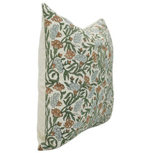 Load image into Gallery viewer, Traditional Block Linen Blend Pillow Cover - Thorny Stems FB03