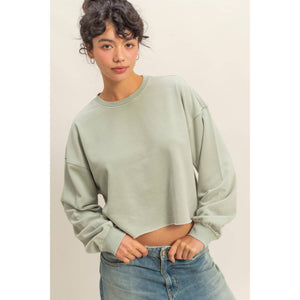 Cropped Crewneck Sweatshirt HYF11
