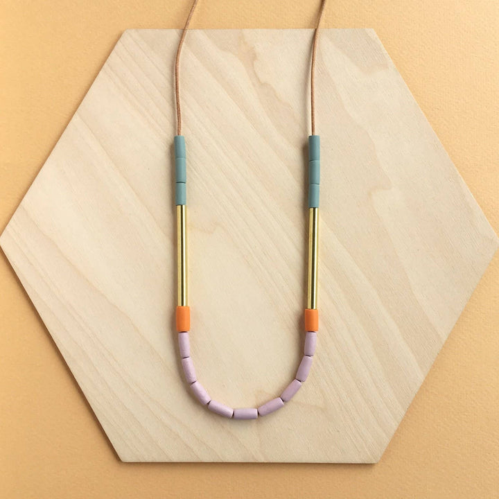 Dini Necklace - Clay Pink &amp; Clementine LA10