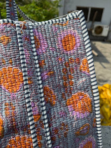 100% Cotton Floral Printed Bags Cotton Quilted Shoulder Bags