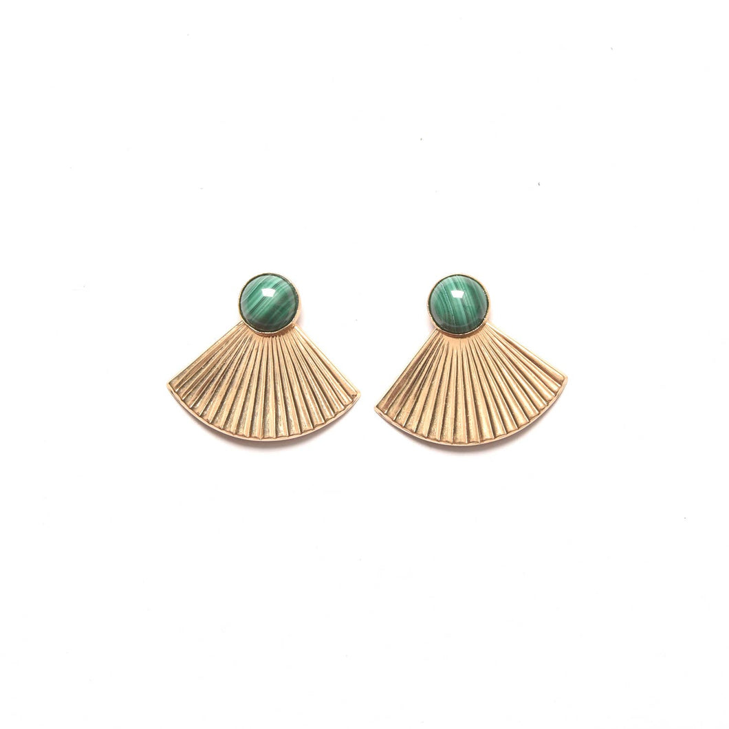 Malachite Studs with Pleat Jackets MS01