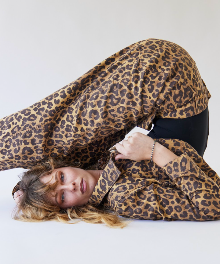 LEOPARD TWILL BARREL PANT PBA25