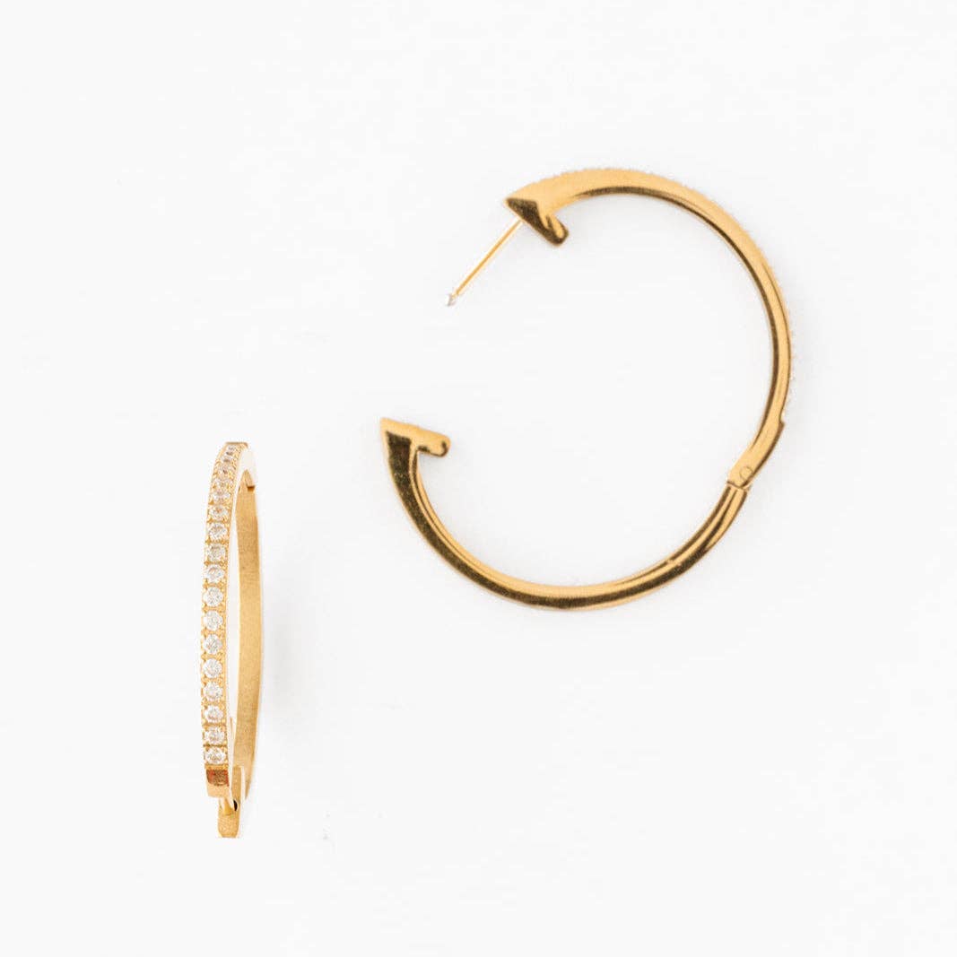 Large Diamond Hoop PP893