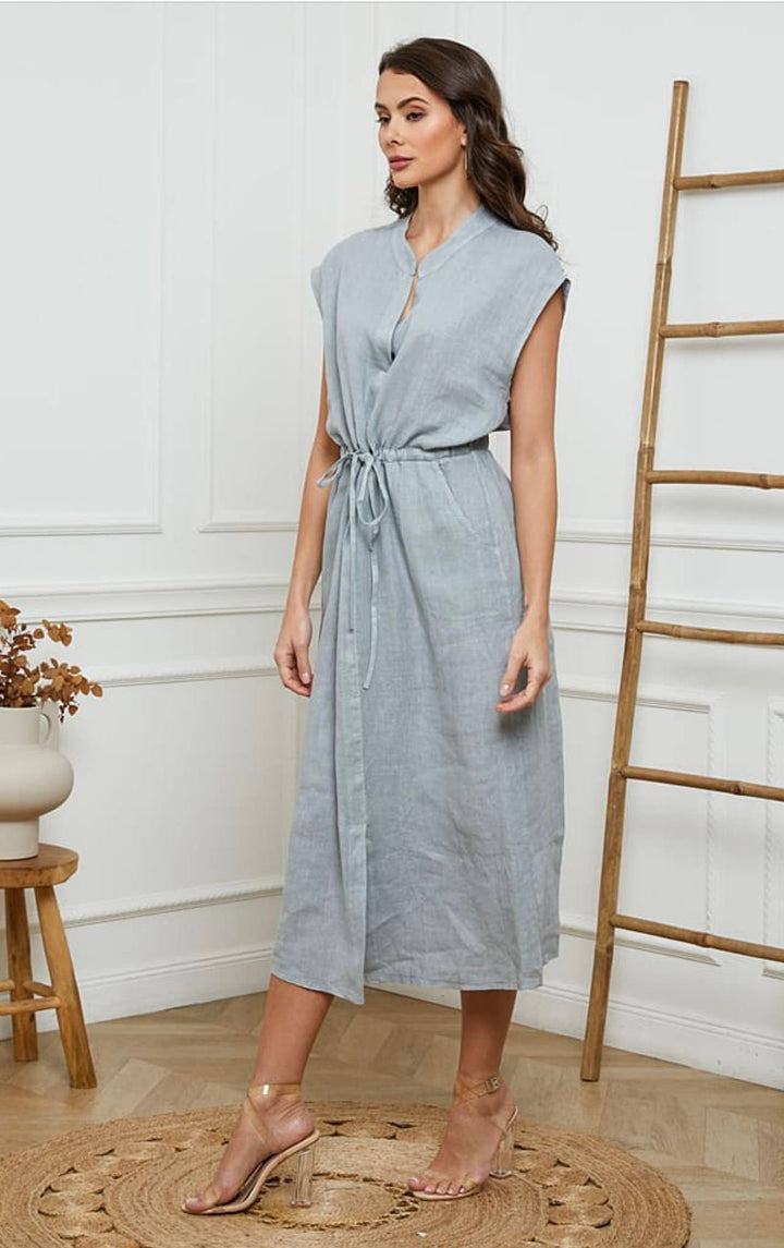 Long dresses in 100% Linen LL6085