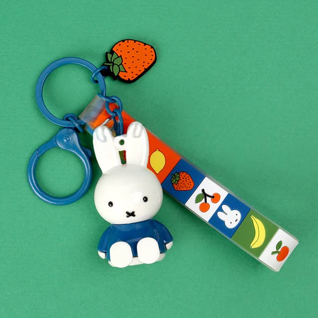 Miffy Figure Keyring &amp; Charm – Pastel &amp; Fruits Random