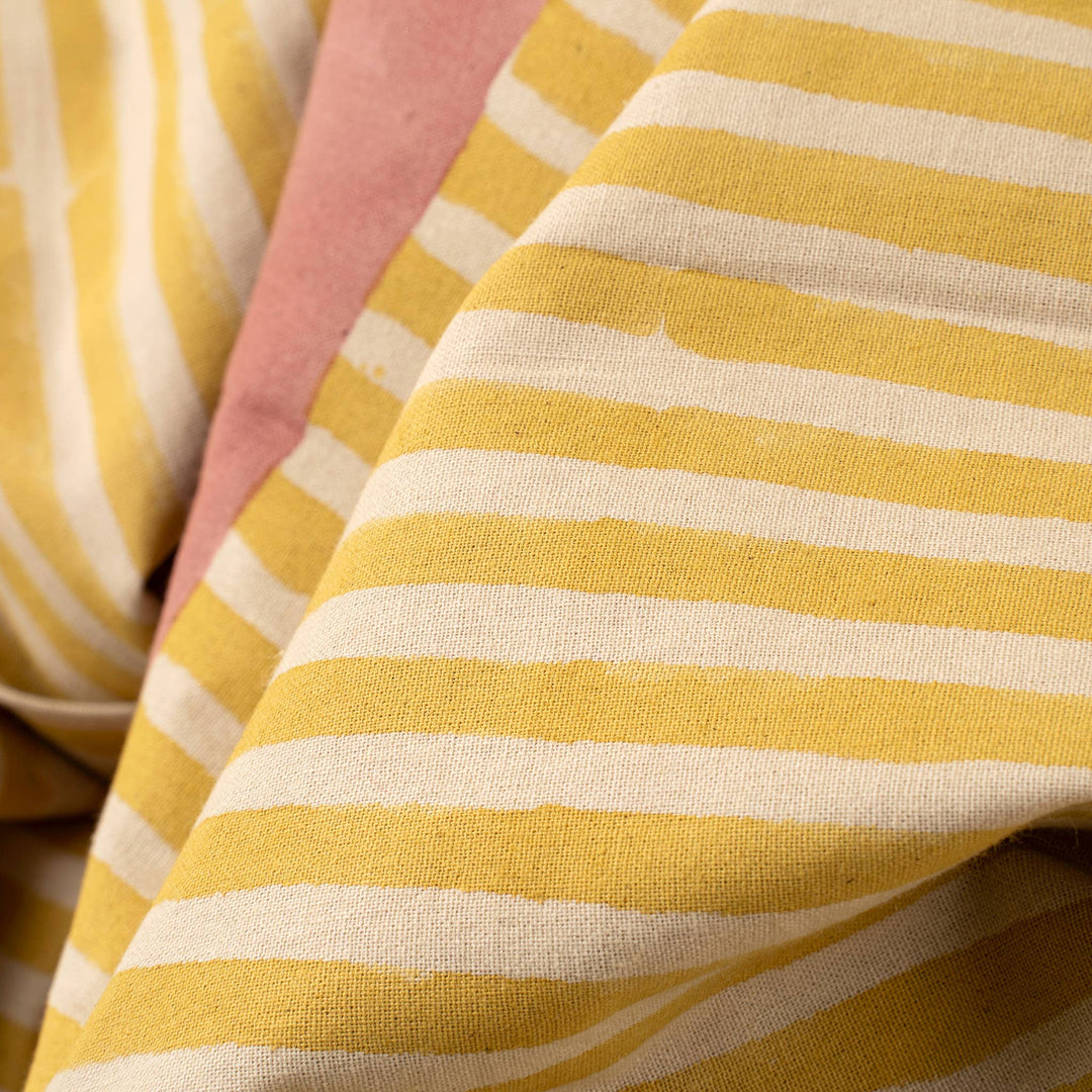 Sun Stripe Block Print Tablecloth DB533