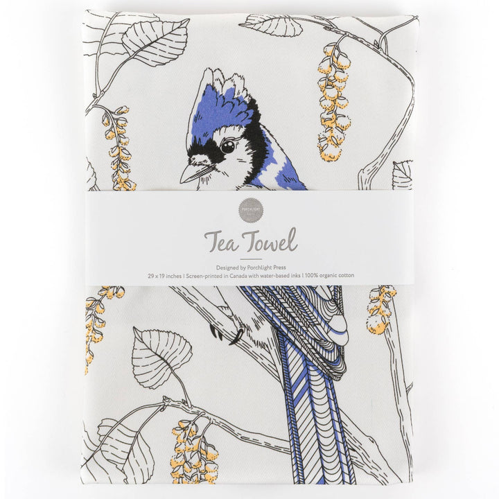 Blue Jay Tea Towel - West Coast Birds PL02