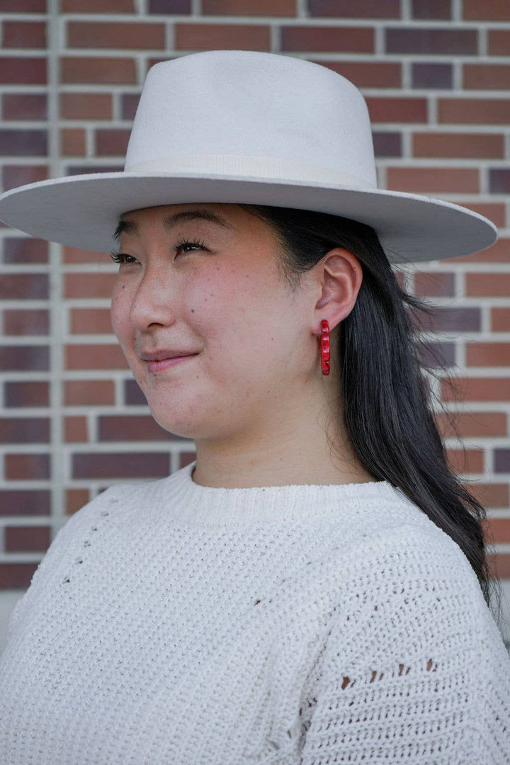 Scarlett Hoops - Crimson Red // Jewelry, Earrings, Fall SS238