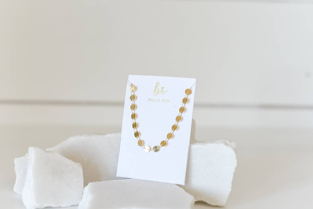 Beckett disc necklace 18k gold plated BRN79