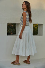 Load image into Gallery viewer, W1935 | Knit Sweater Cotton Striped Buttondown V-Neck Vest