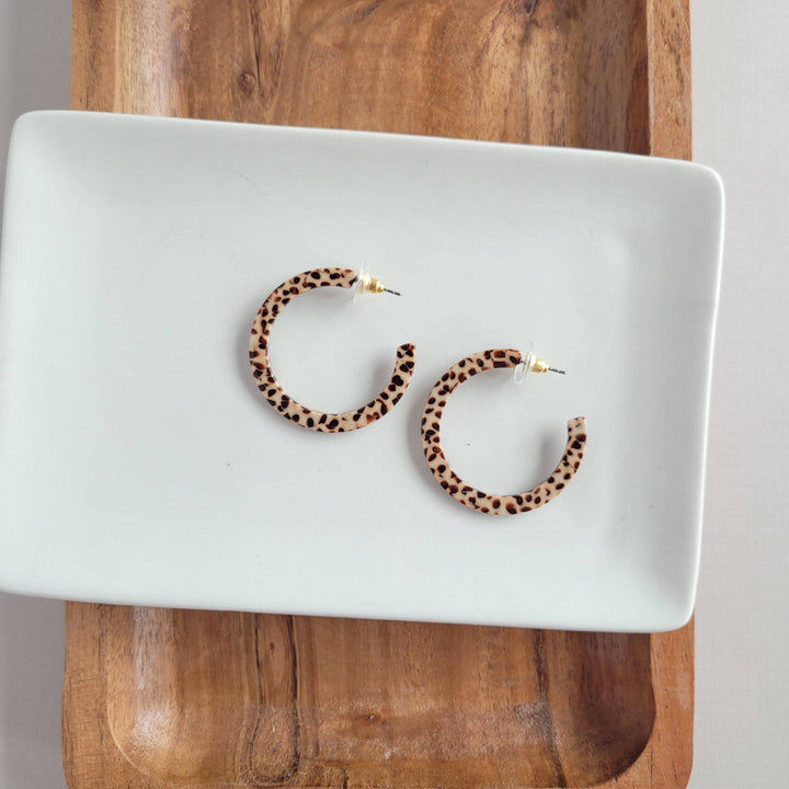 Camy Hoops - Brown Dot // Jewelry, Earrings, Fall SS96