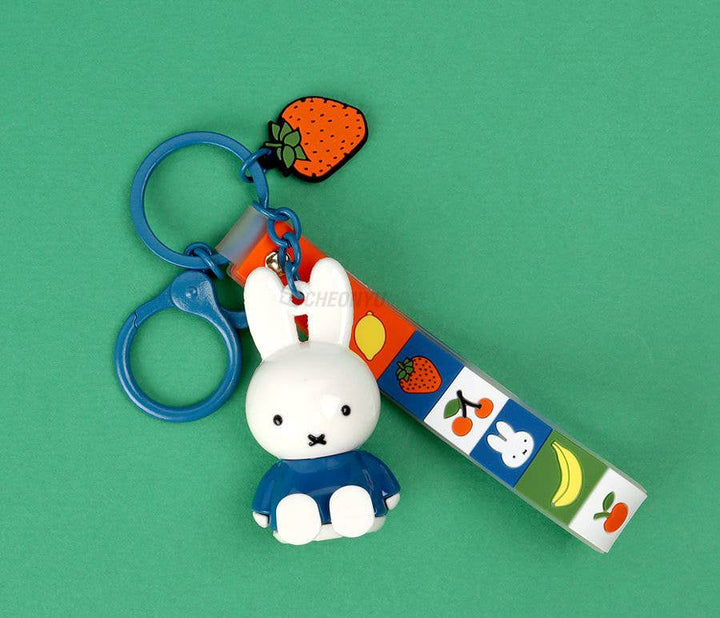 Miffy Figure Keyring &amp; Charm – Pastel &amp; Fruits Random