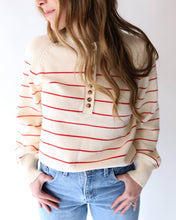 Load image into Gallery viewer, Womens Striped Henley, Womens Sweaters, Spring 2025