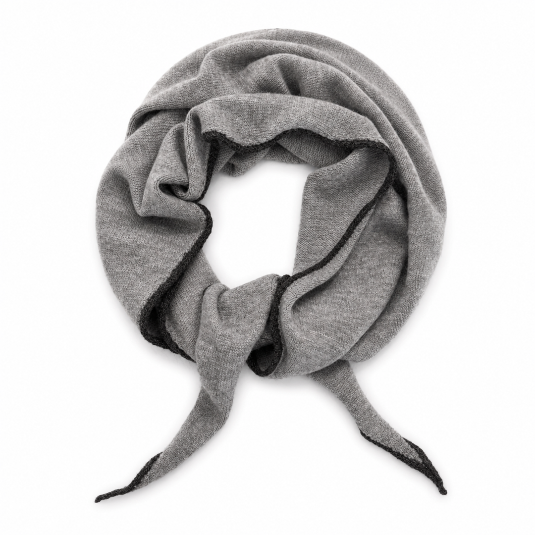 Slim Minimalist Knit Scarf – Two-Tone &amp; Striped EY76