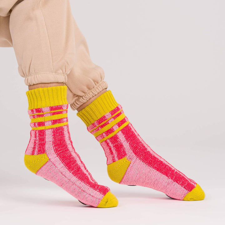 Plaid Stripe House Socks VR762