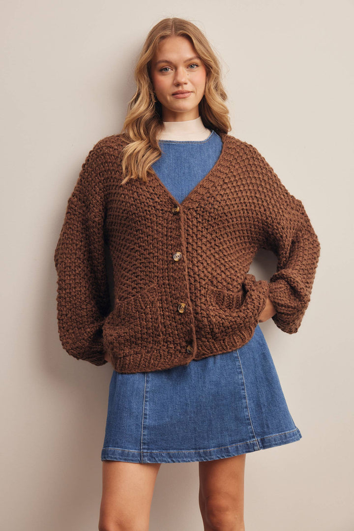 Handmade Chunky Knit Cardigan FSW61
