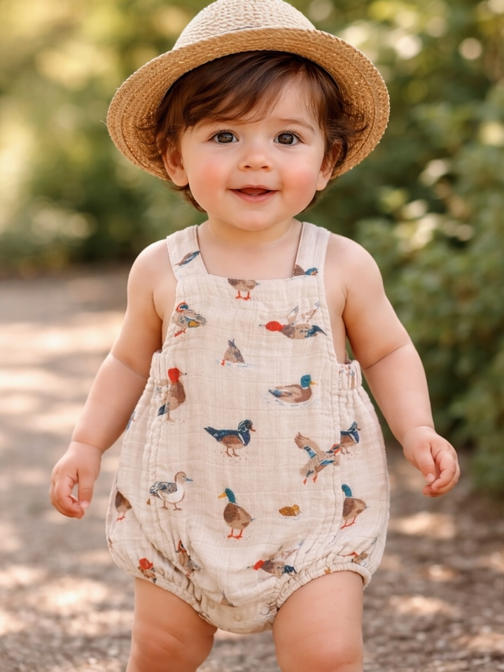 Ducks / Muslin Retro Sunsuit SIIX9
