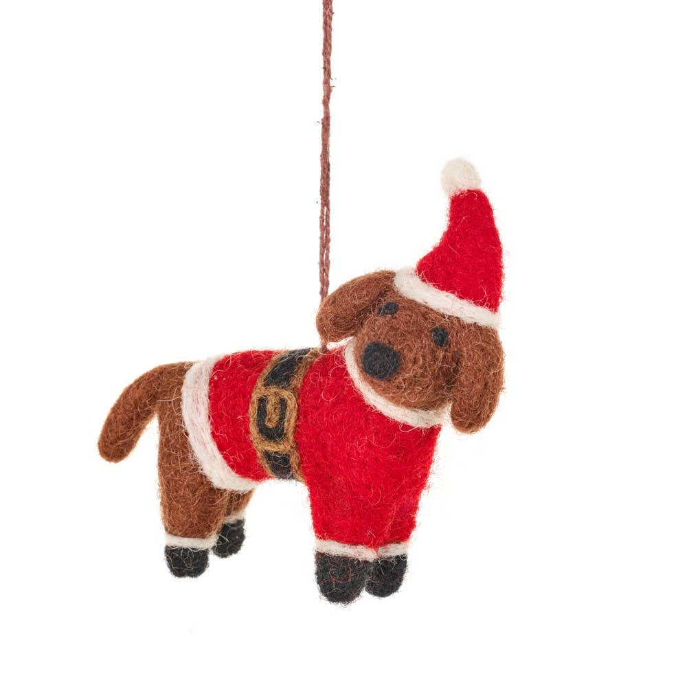 Handmade Felt Biodegradable Buddy Festive Dog Tree- DUE OCT