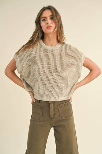 T3332   DOLMAN SLEEVE KNITTED TOP