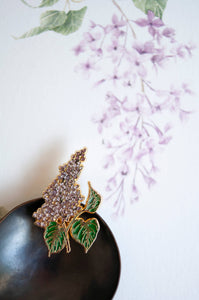 Purple Lilac Gold Soft Enamel Pin
