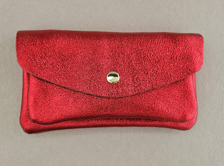 Kangaroo double pocket cowhide leather wallet: Bordo RM29