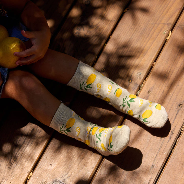 Kids Socks that Plant Trees | Lemons - Organic Cotton Socks