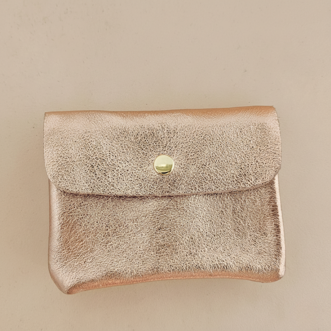 Cowhide leather coin purse Kangoobis: Léo clair