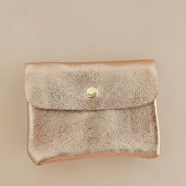 Cowhide leather coin purse Kangoobis: Marine