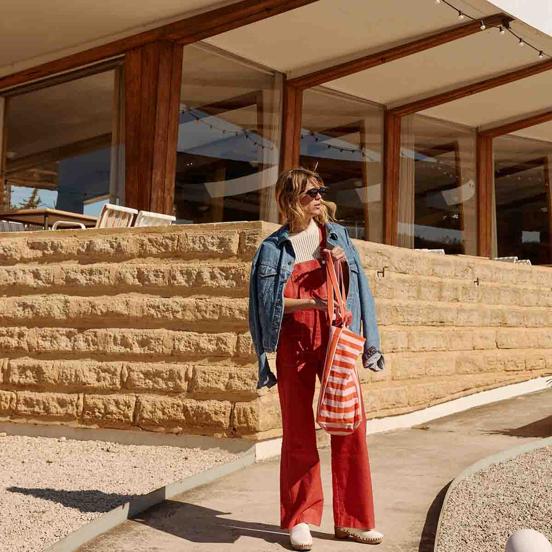 ELISABETH TOTE BAG STRIPES TOMATO / CANDY