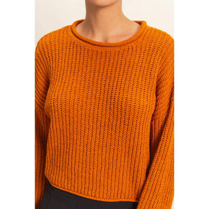 Rolled Edge Sweater HF213