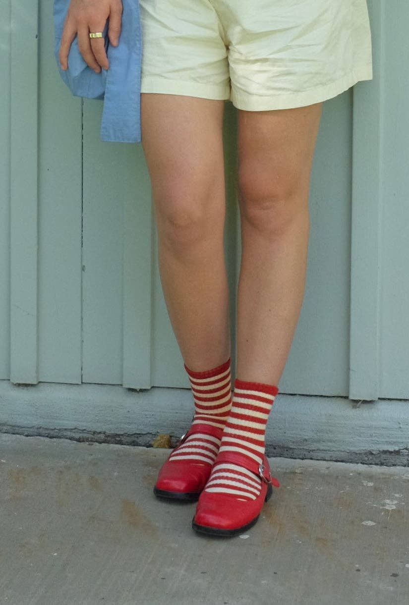 Retro Ribbed Striped Socks Spring time