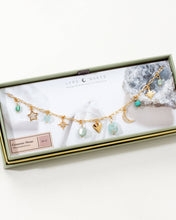 Load image into Gallery viewer, Blue Skies Gemstone Charm Necklace LN89