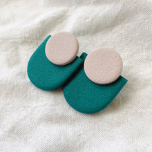 Load image into Gallery viewer, Etta | Two-toned Statement Stud Polymer Clay Earrings