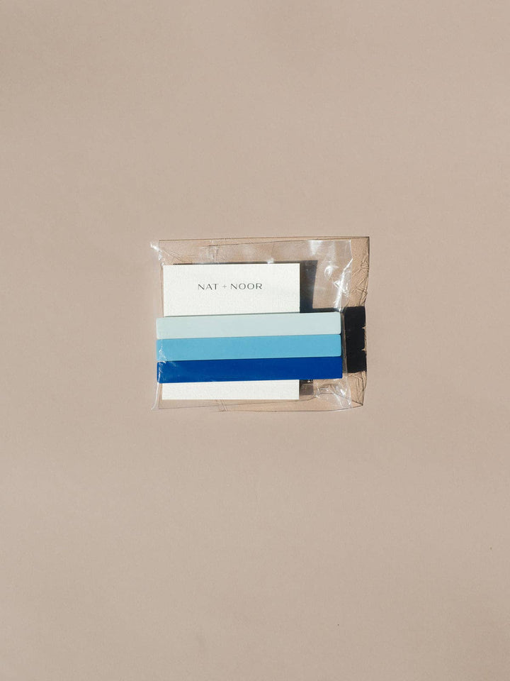 Evie Hair Clips - Blue Maize