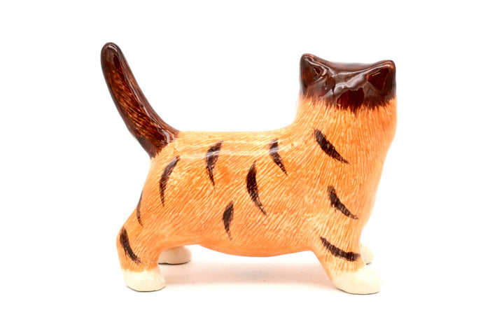 MiniL131 Decorative Miniature Ceramic Tiny L Orange Tabby cat