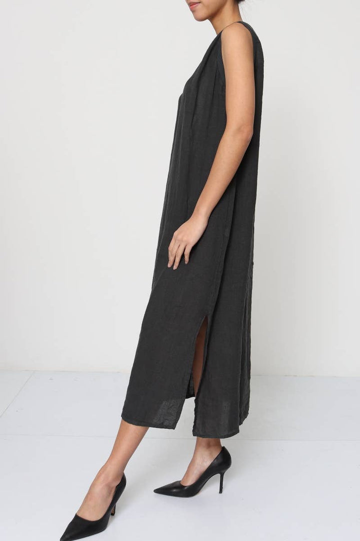 Sleeveless Short Dresses in 100% Linen LL776