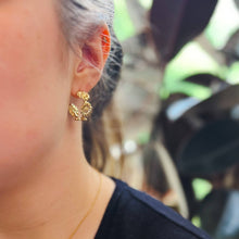 Load image into Gallery viewer, Van Gogh Sunflower Hoop Earrings NC03