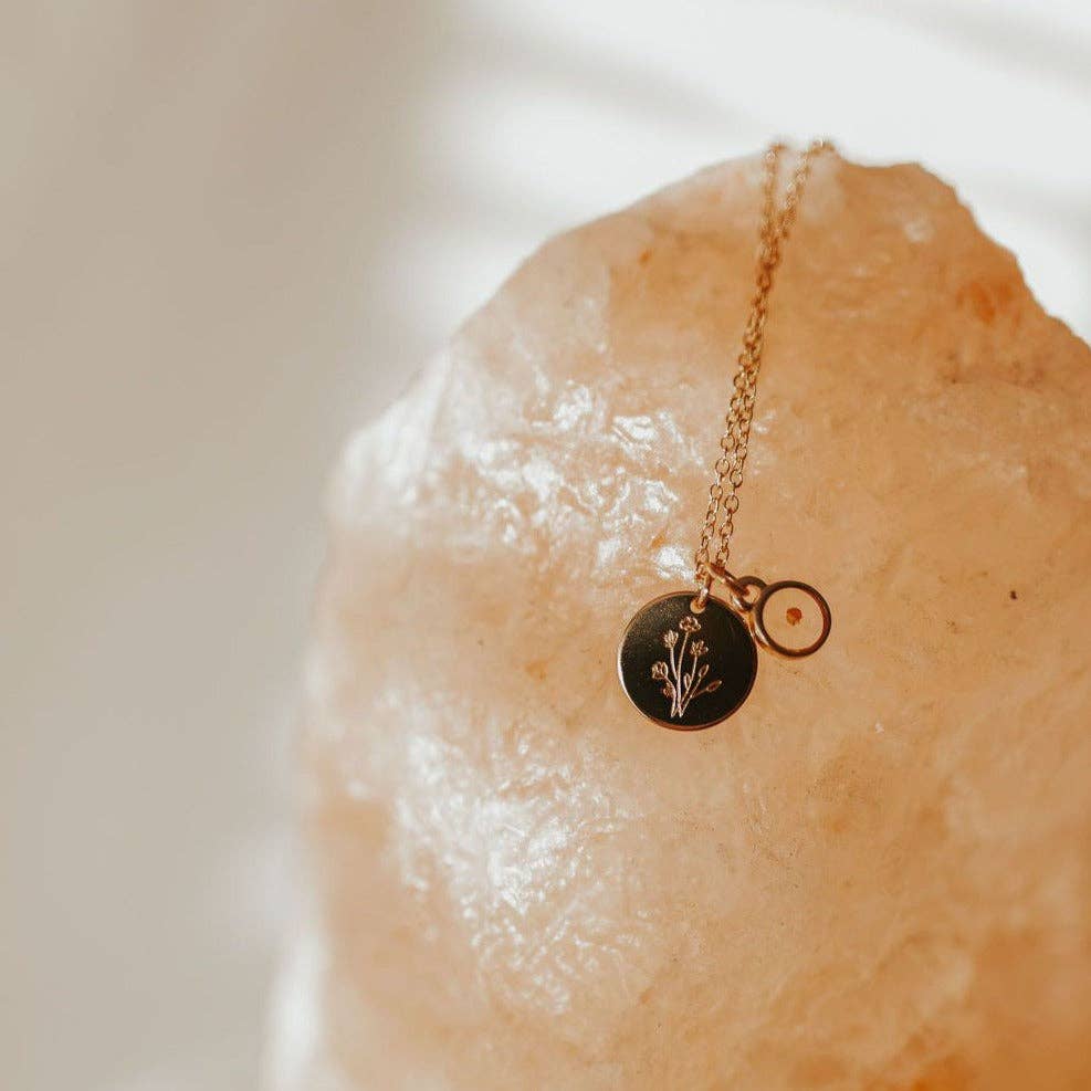 Wildflower Necklace with Mustard Seed MA24