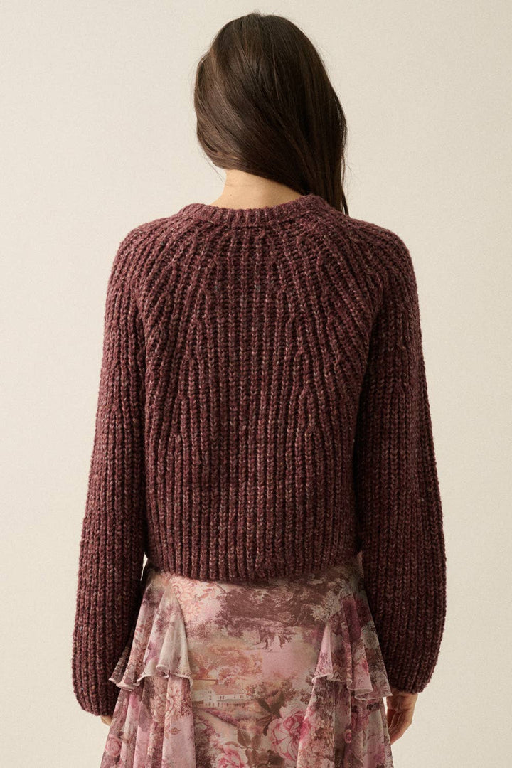 Confetti Button-Front Cardigan Sweater UT28