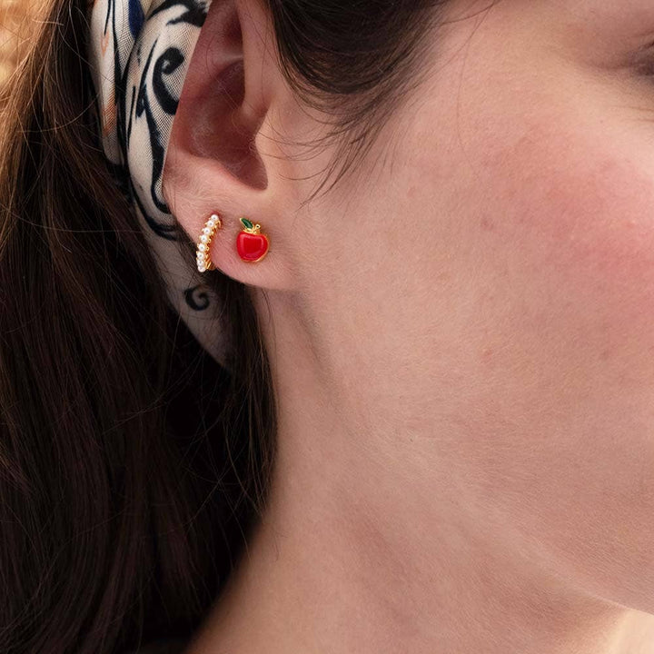 Red Apple Stud Earrings AS01
