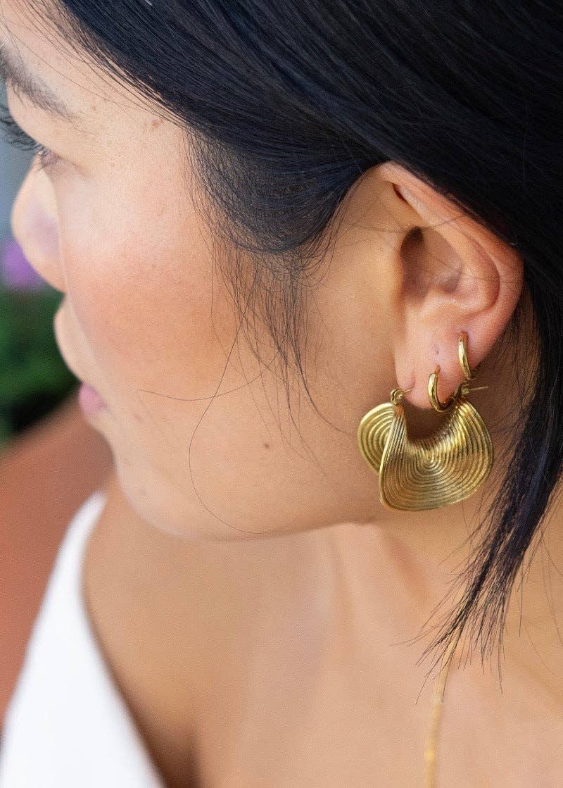 Calypso Hoops - 18K Gold Plated or Stainless Steel PJ398