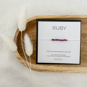 Ruby Silk Bracelet