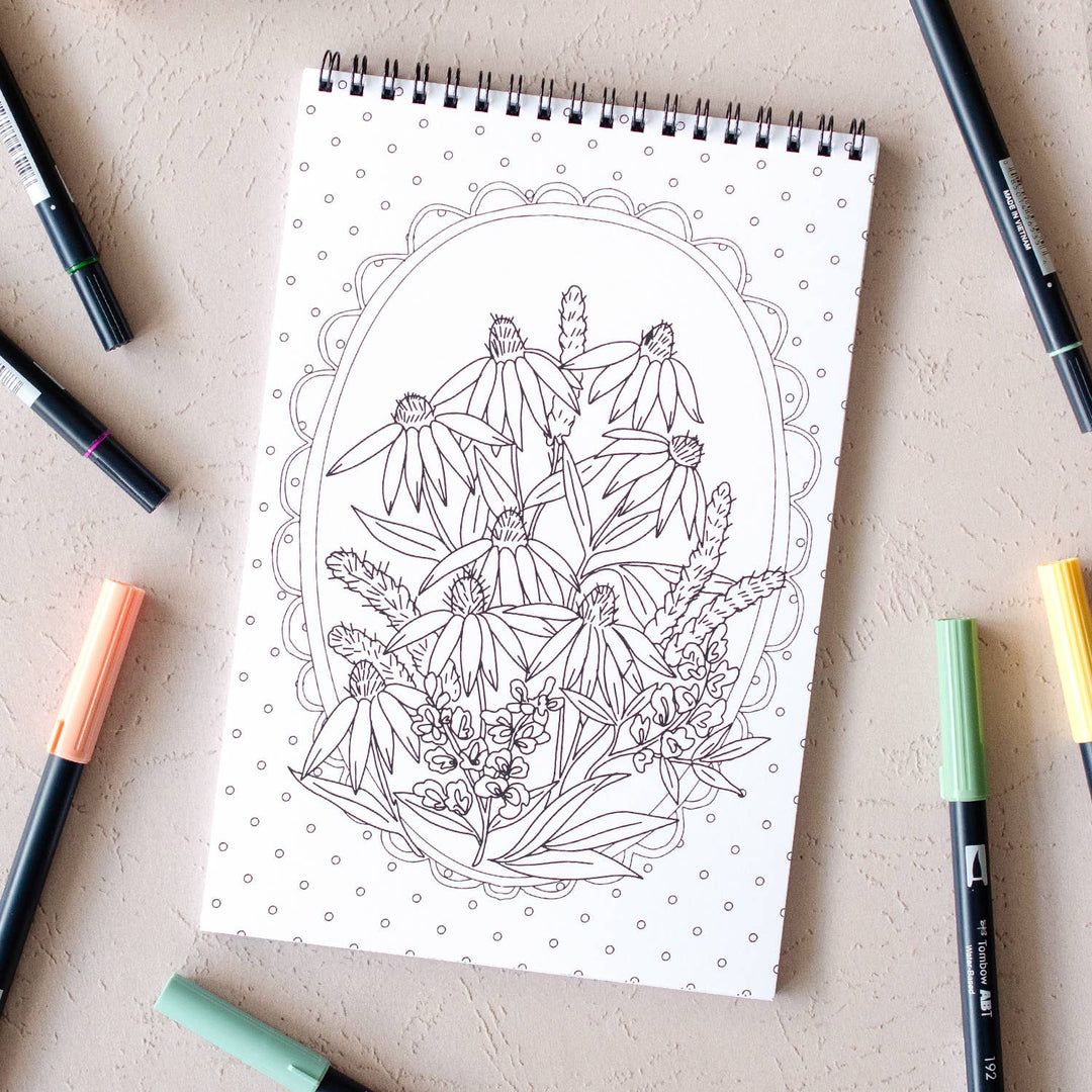 Wildflowers Premium Coloring Book AT23
