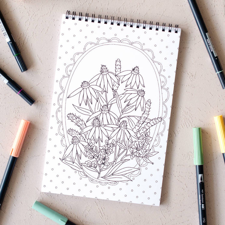 Wildflowers Premium Coloring Book AT23