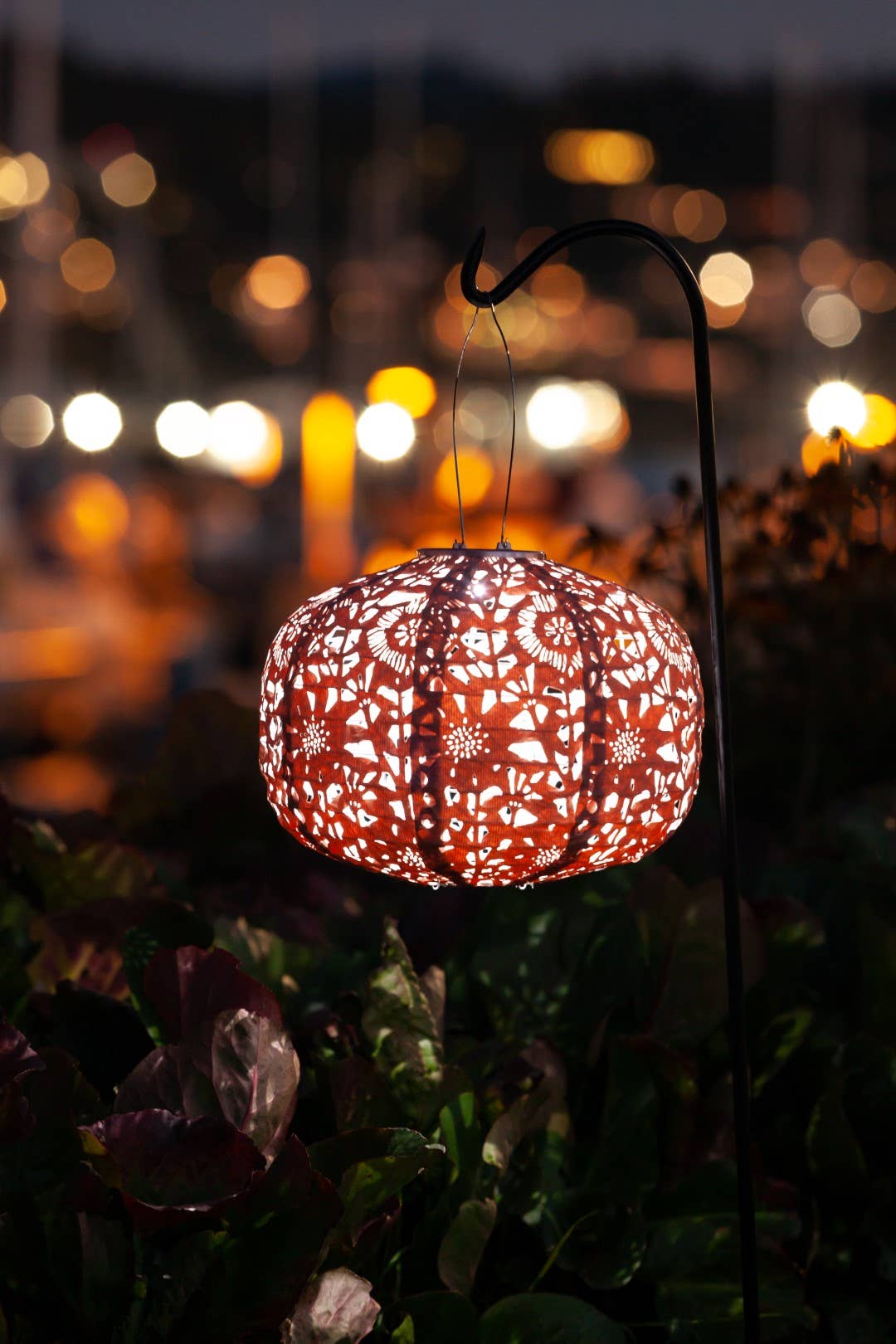 Stella Square Sunflower 11" Solar Lantern - Clay