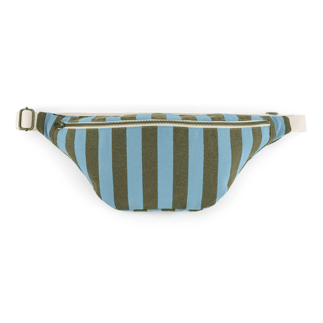 WOMEN BUM BAG STRIPES OLIVE / BLUE